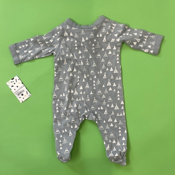 Harper Canyon Tent Print Gray Footies - Picture 2 of 7